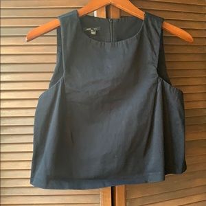 Mango sleeveless cropped cotton top